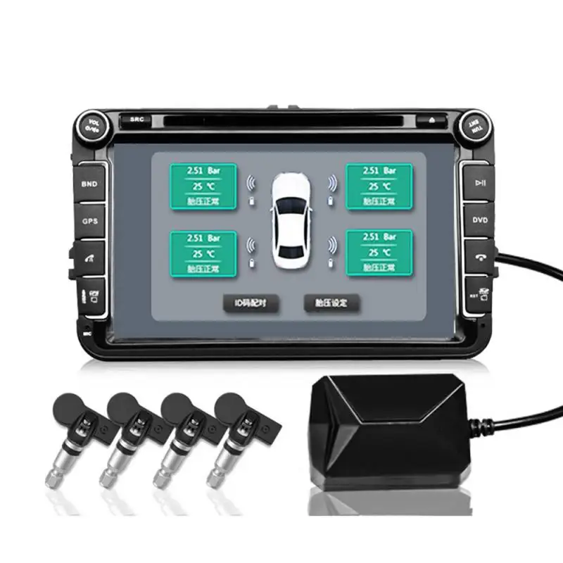

Внутренняя Беспроводная передача TPMS приемник для Android DVD-плеера с USB стандартом давления и температуры в шинах