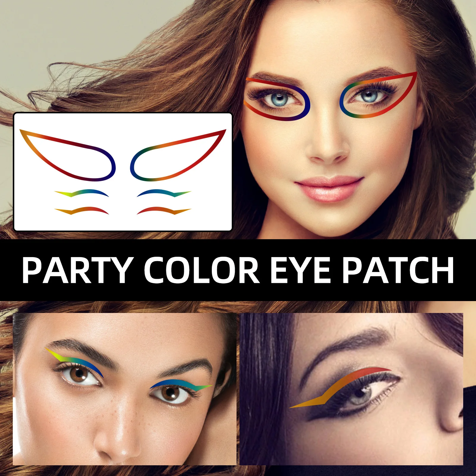 Coloured Eyeliner Stylish Creative Eye Liner Stickers for Night Club Portable Eye Liner Beauty Accessories Eye Makeup Gift