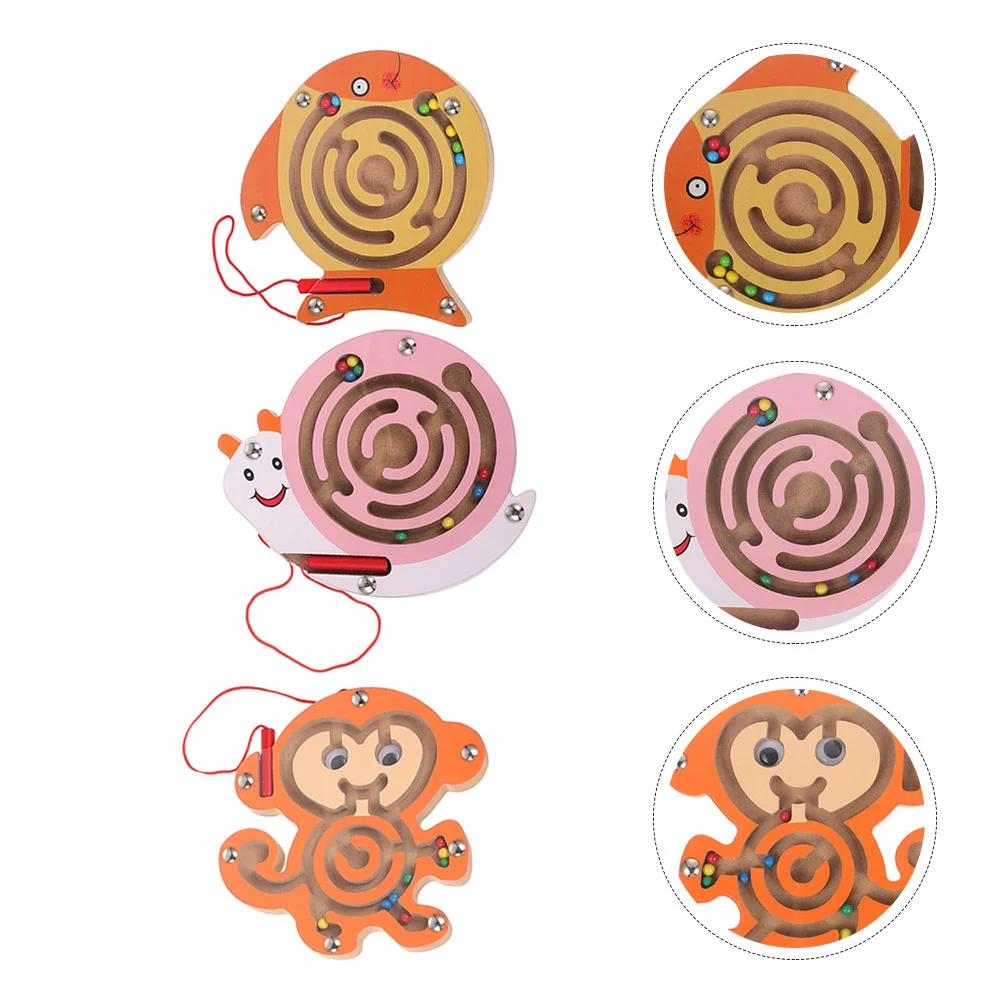 

Maze Toy Magnetic Puzzle Labyrinth Bead Kids Board Game Beadswooden Interactive Rolling Toys Animal Puzzling Gift Activity Favor
