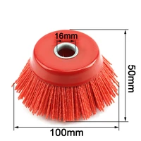 100mm 4inch nylon abrasive cup brush wheel wire brush for drill rotary tool wood polishing deburring cleaning tool accessories