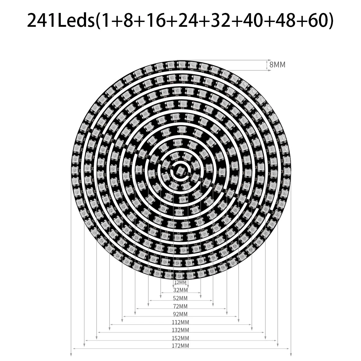 

Xnbada RGBIC светодиодное кольцо WS2812B