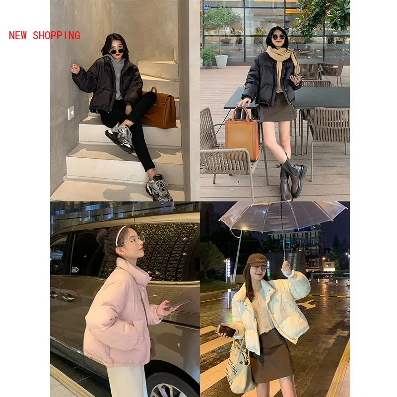 Women Fashion Fluffy Winter Parkas Thick Warm Padded Cotton Coat Women Long Sleeve Loose Female Outerwear Chic Oversized Jacket