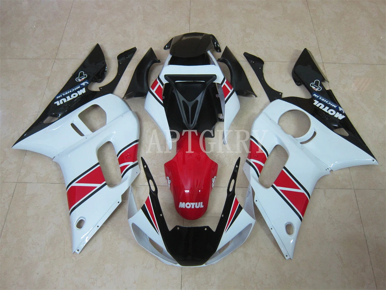 

Новый комплект обтекателей для мотоцикла из АБС-пластика, подходит для Yamaha YZF 600 R6 1998 1999 2000 2001 годов, цвет красный/белый