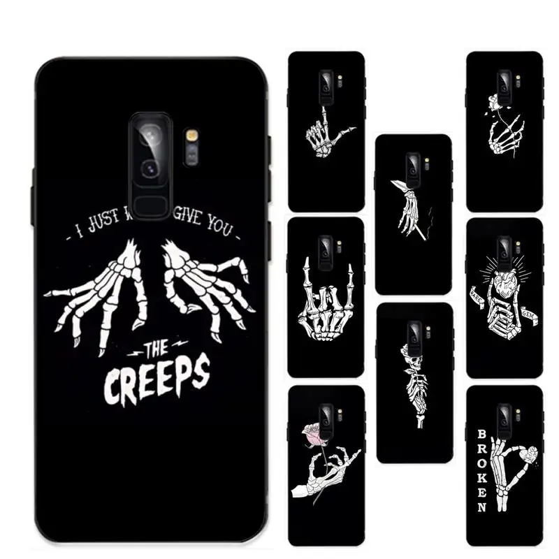

Skeleton Gesture Art Phone Case For Samsung Galaxy S 20lite S21 S21ULTRA s20 s20plus for S21plus 20UlTRA