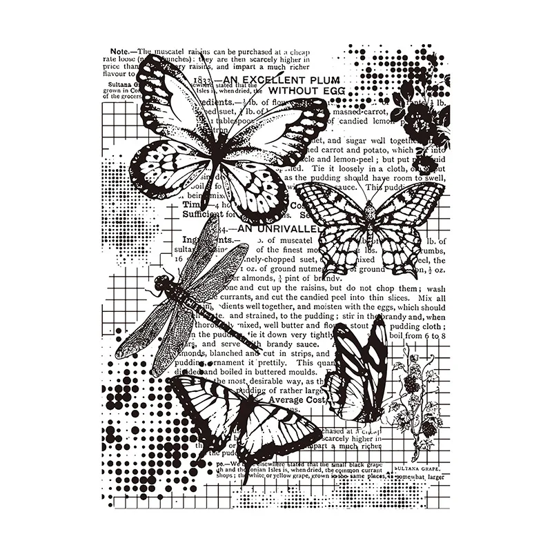 

Butterfly Flowers Plants Clear Stamps for DIY Scrapbooking Card Rubber Stamp Making Album Photo Template Crafts Decoration