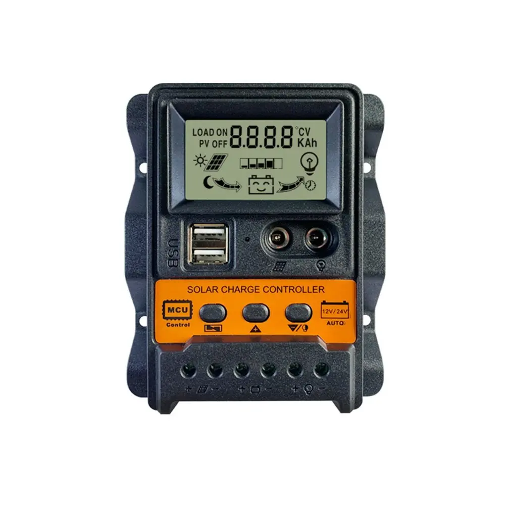 

Контроллер заряда солнечной батареи, 10 А, 12 В, 24 В, 2 USB-порта