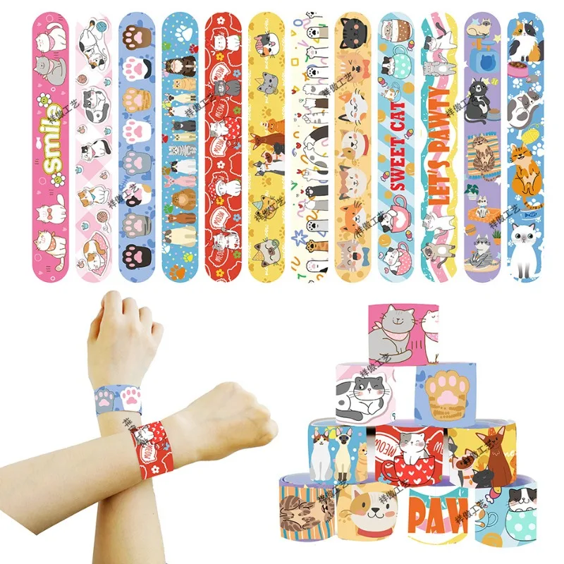 24 шт. кошачья серия Papa Circle Slap браслеты браслет товары для вечеринок силиконовые Be