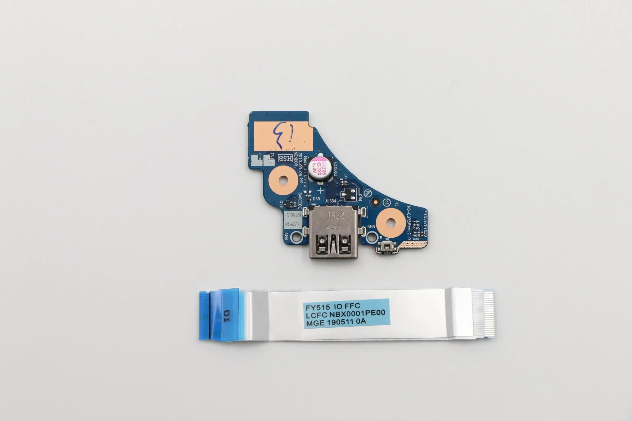 

Suitable for Lenovo Legion Y545-PG0 USB Small Board Legion Y7000P 2019 PG0 IO board NS-C375 FRU:5C50S24946