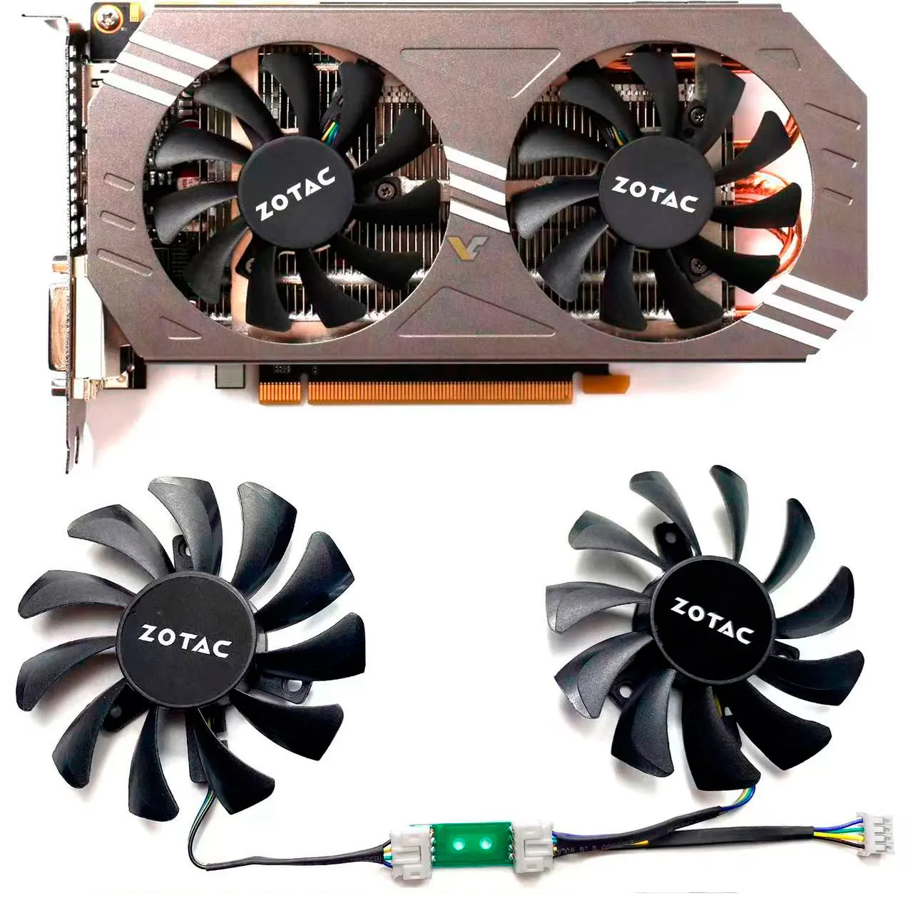 Фото Замена вентилятора охлаждения 75 мм GA81O2U GA81S2U GTX970 4G для видеокарты ZOTAC GeForce GTX 970 №2