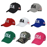 usa letter embroidery with american flag unisex adjustable trucker baseball cap outdoor sun protection cap 2022 new baseball hat
