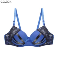 cozok womens lace sexy bras push up brasserie floral crop top underwear summer thin bralette bow lingerie plus size padding bh
