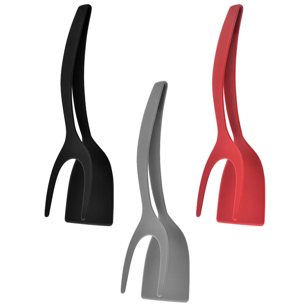 

3 Pcs Eggs Kitchen Flipping Spatula Flipper Clip Tongs Cooking Steak Clamp
