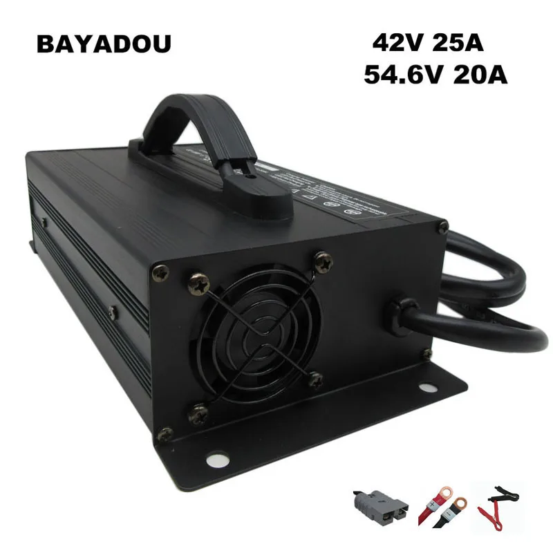 

48V 48 Volt 20A 54.6V 13S Lithium Battery Charger 36V 25A 42V Li ion 10S Forklift RV Motorcycle Golf Cart Ebike Fast Chargers