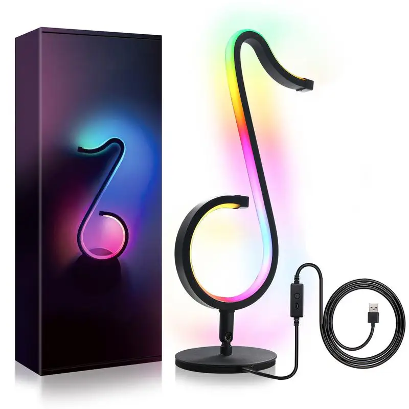 

20W LED RGB Musical Note Decorative Light Symphony Lamp 5V USB Bedroom Light Music Clef Shape Home Indoor Living Room Decoration