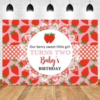 baby birthday backdrop sweet strawberry newborn party decoration photographic photography background photo studio photozone prop
