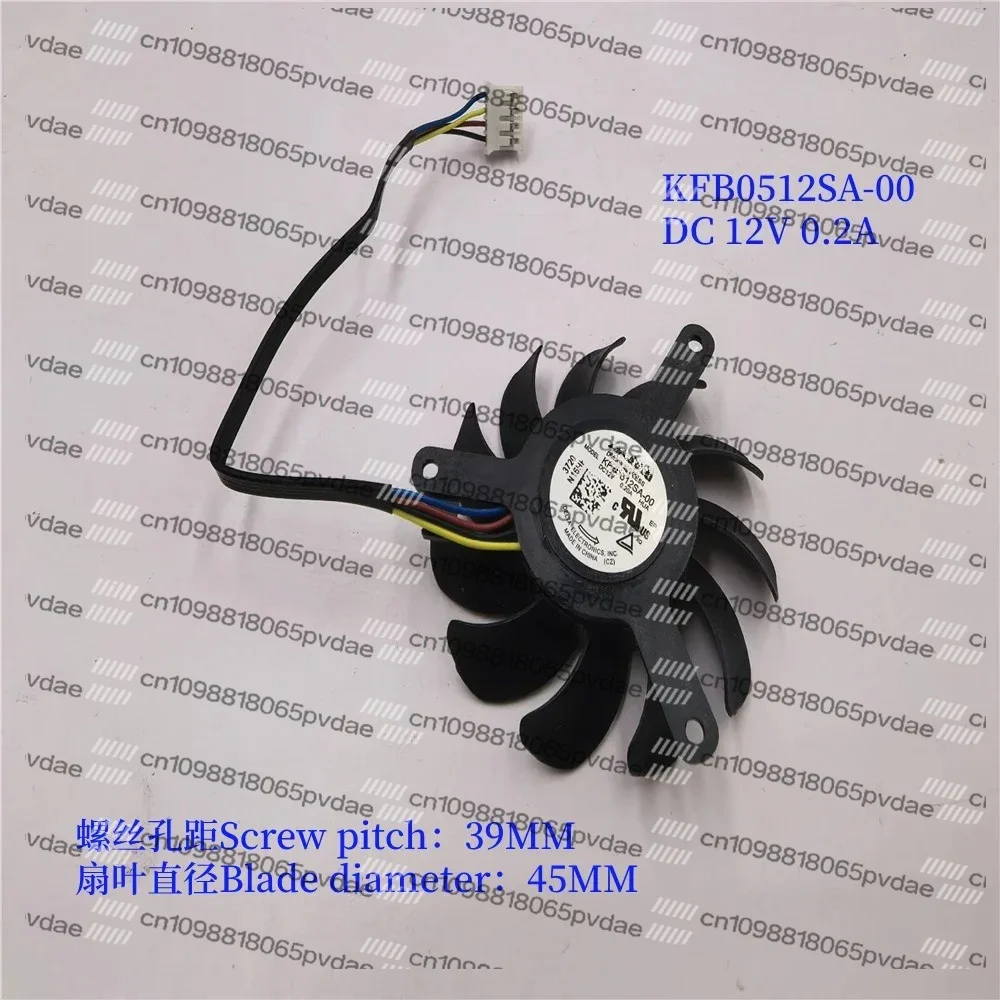 Фото KFB0512SA-00 Вентилятор DC 12V 0.2A для профессиональных видеокарт NVIDIA Quadro T1000 T400 T600 2G 4G 8G. №1