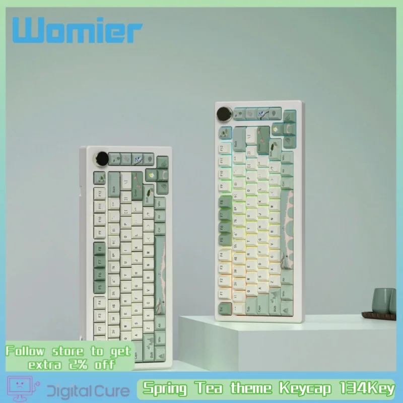 2024 Женская клавиатура в стиле весеннего чая клавиши термосублимация материал Pbt