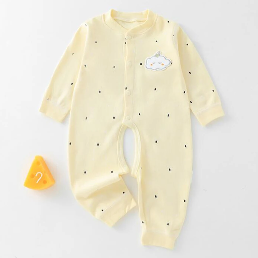 Одежда для новорожденных хлопковые детские комбинезоны с длинным рукавом весна