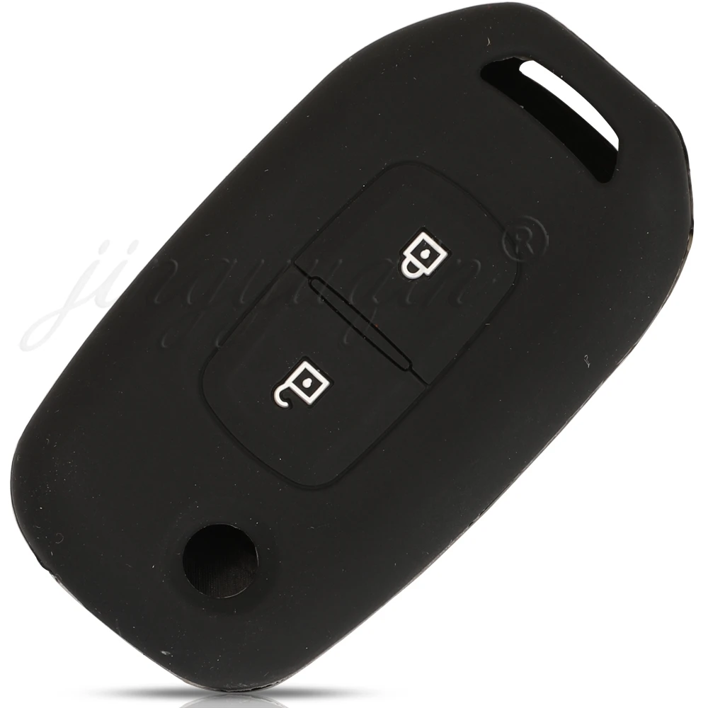 

Силиконовый чехол для ключей jingyuqin, брелок для ключей для Renault Logan 2 Stepway Sandero Duster 2019 2020, защитный чехол для ключей автомобиля, чехол