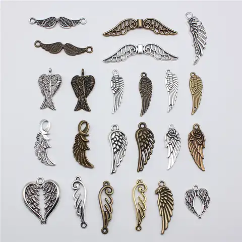 10 pieces.Suspensions of the wings of the angel of the suspension for the manufacture of jewelry “Make yourself” accessories jewelry Furniture “Oda ...