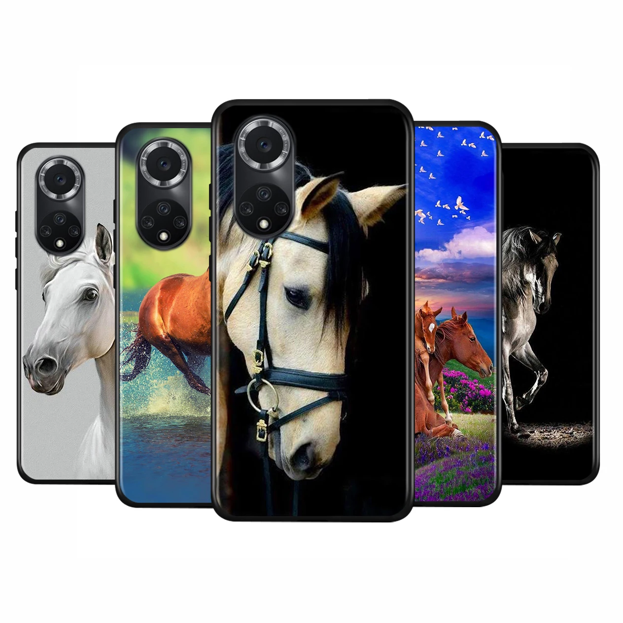 

Art Horse Animal Soft TPU Silicone Cover For Huawei Nova 9 8i 5T 8 7 6 7i 5 4 4E 3 3i Pro Phone Case Coque