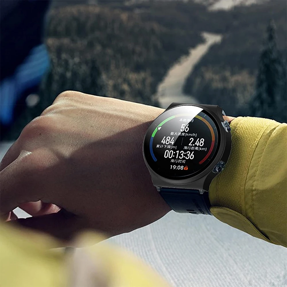 Чехол для Huawei Watch GT2 Pro [полное покрытие] тонкая жесткая защитная пленка из