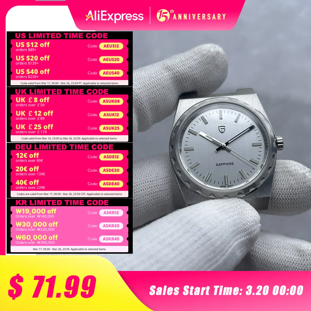 PAGANI DESIGN мужские повседневные кварцевые часы 37 мм VJ21 водонепроницаемые наручные