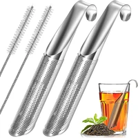 tea strainer stainless steel long handle tea infuser for loose tea rose coffee spices filter teaware infusor kitchen accessories