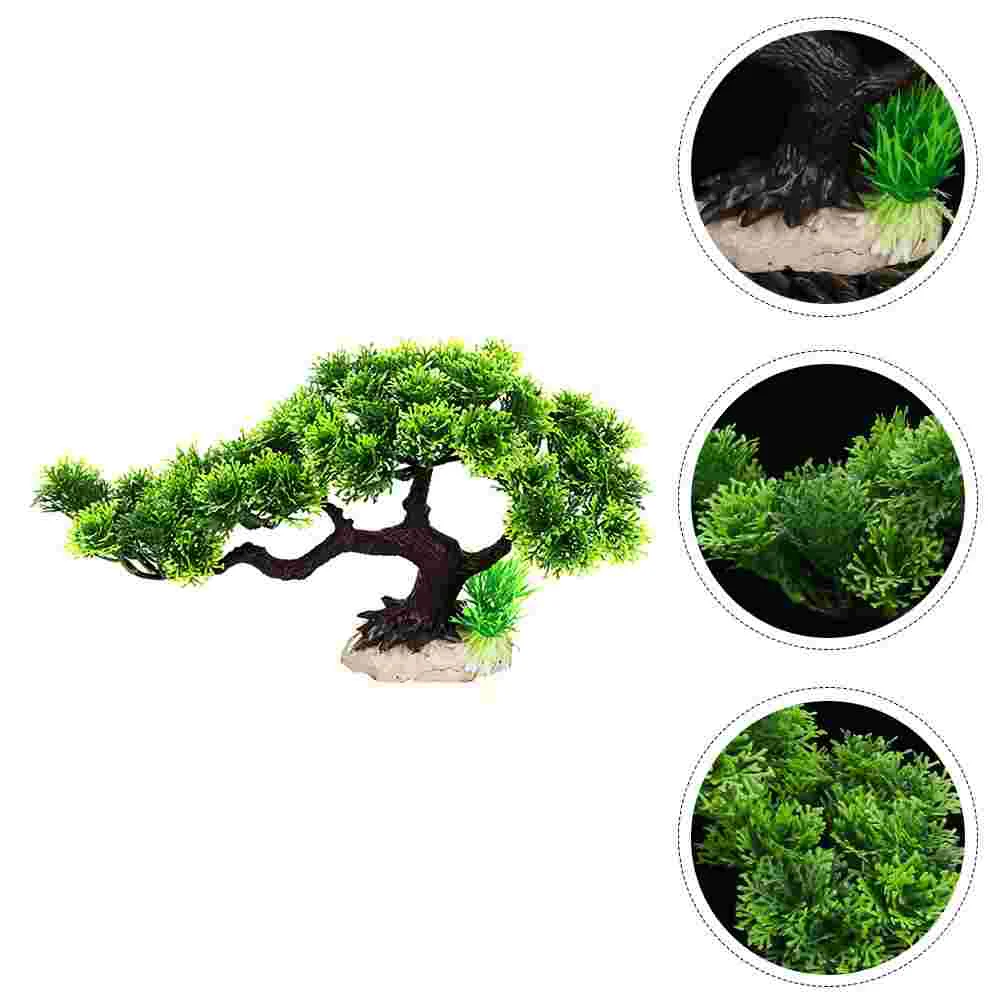 

Aquariumtank Treeartificial Decor Bonsai Ornament Decoration Pine Landscape Plasticgrass Aquatic Fakedecorations Rockery