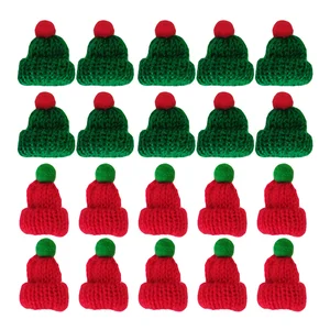 Hats Christmas Diy Hat Minicraftbottle Miniaturesanta Xmas Knit Thank Gifts You Cover Knittingshower Supplies Tiny Wool Yarn