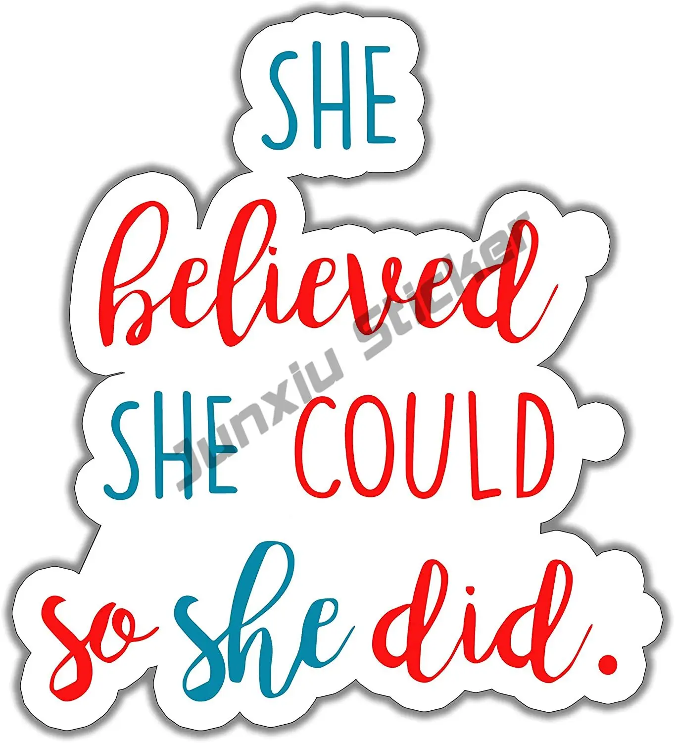 

She Believed Sticker Inspirational Quotes Stickers - Laptop Stickers - Vinyl Decal - Laptop, Phone, Tablet Vinyl Decal Sticker