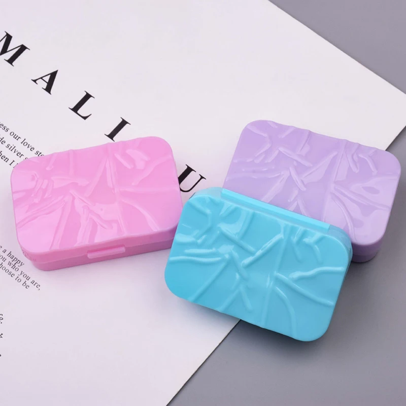 Красочный Пластиковый Футляр Для Контактных Линз Семейный Набор