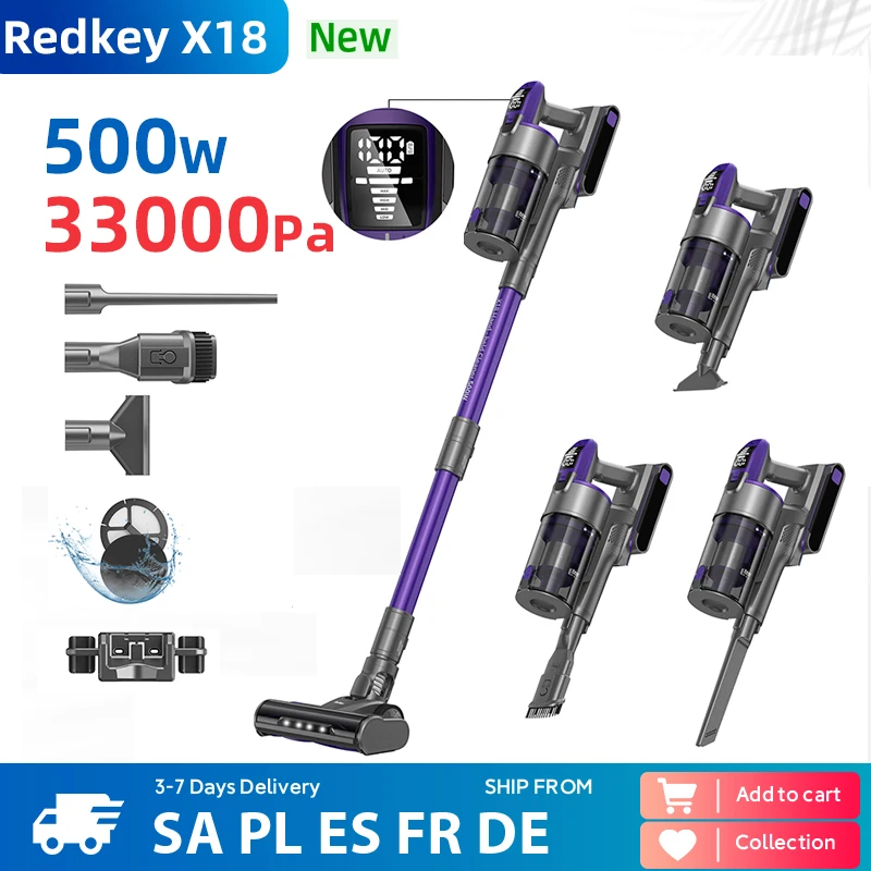 Беспроводной пылесос REDKEY x18 мощностью 500 Вт, 33000 па, со съемной батареей - Товары для дома - ТОПы продаж