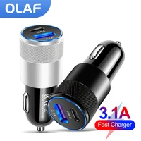 olaf usb type c car charger 68w pd car phone charger fast charging in car usb c adapter for mobile xiaomi note 11 iphone 13 12