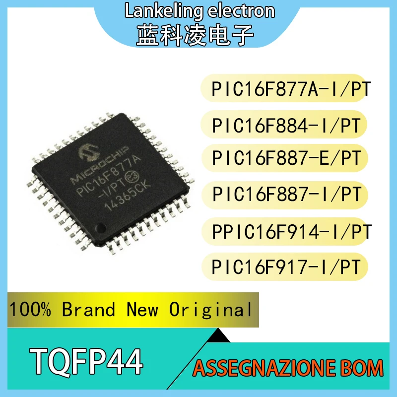 

PIC16F877A-I/PT PIC16F884-I/PT PIC16F887-E/PT PIC16F887-I/PT PIC16F914-I/PT PIC16F917-I/PT Integrated circuit TQFP44