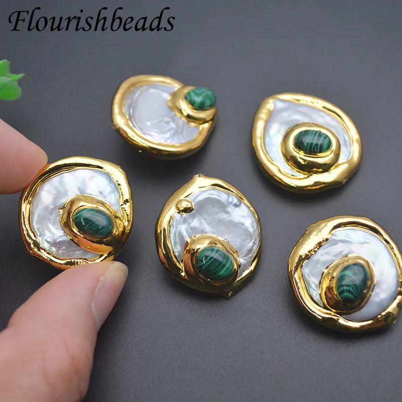 Плоские бусины из натурального пресноводного жемчуга в ассортименте