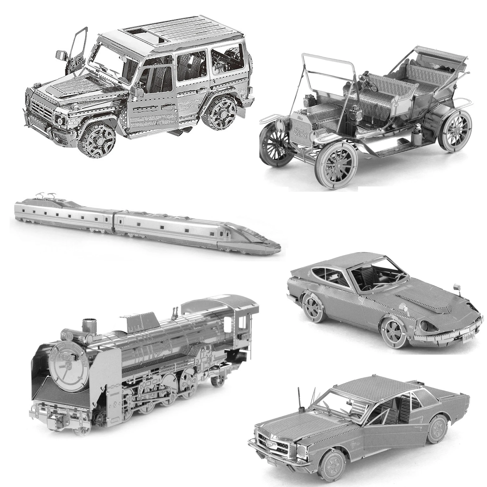 

Transportation 3D Metal Puzzle KART Checker CAB EF510 Train Motorcycle model KITS Assemble Jigsaw Puzzle Gift Toys For Children