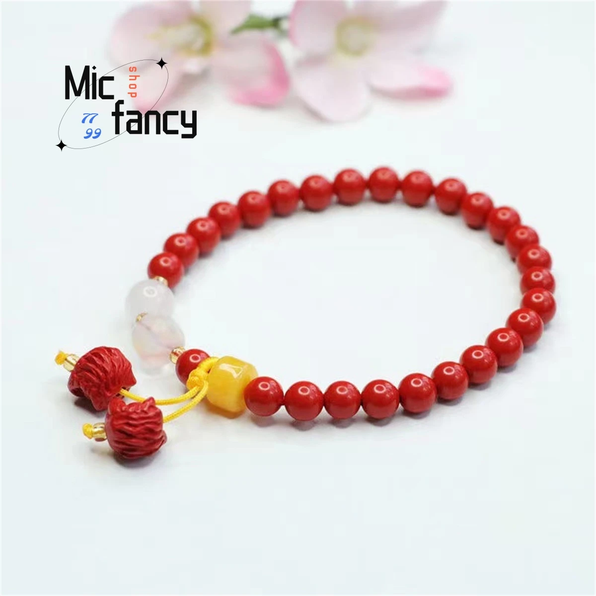 

Natural Authentic Red Cinnabar Double Pixiu Bracelet National Style Simple Boutique Men Women Jewelry Amulet Luxury Charms Gift