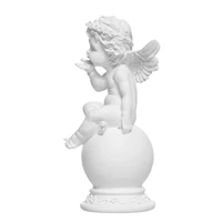 cute kiss resin angel statue living room decor sculpture crafts retro home decoration accessories office desk ornaments