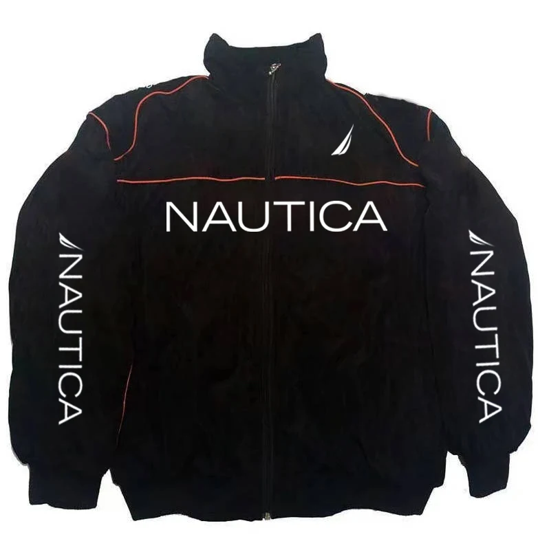 Фото Стеганая куртка NAUTICA в стиле колор-блок, тренч с воротником-стойкой, винтажная уличная одежда, модная спортивная куртка для мужчин и женщин №4