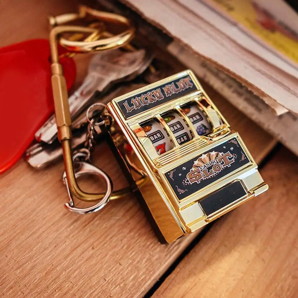 Портативный счастливый Джекпот винтажный брелок с фруктовым слотом сумки