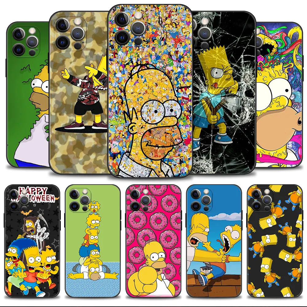 

Cover For Apple iPhone 8 Plus 14 7 12 13 Pro Max XR X 11 XS SE2 5S 6S Mini SE2022 SE 5 Anime Cute Simpsons Boy TPU