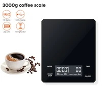 household kitchen scale 3kg 0 1g new led screen charging coffee scale timing hand brewing coffee electronic measuring scale
