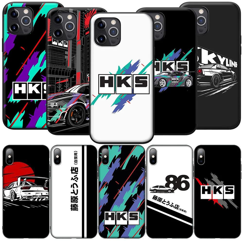 SA86 HKS JDM Car Soft Case for Xiaomi Redmi 13 12C 12 10C 10 9C S2 9T 10A 9A 9 8A 8 7A 7 6A 6 Pro NFC