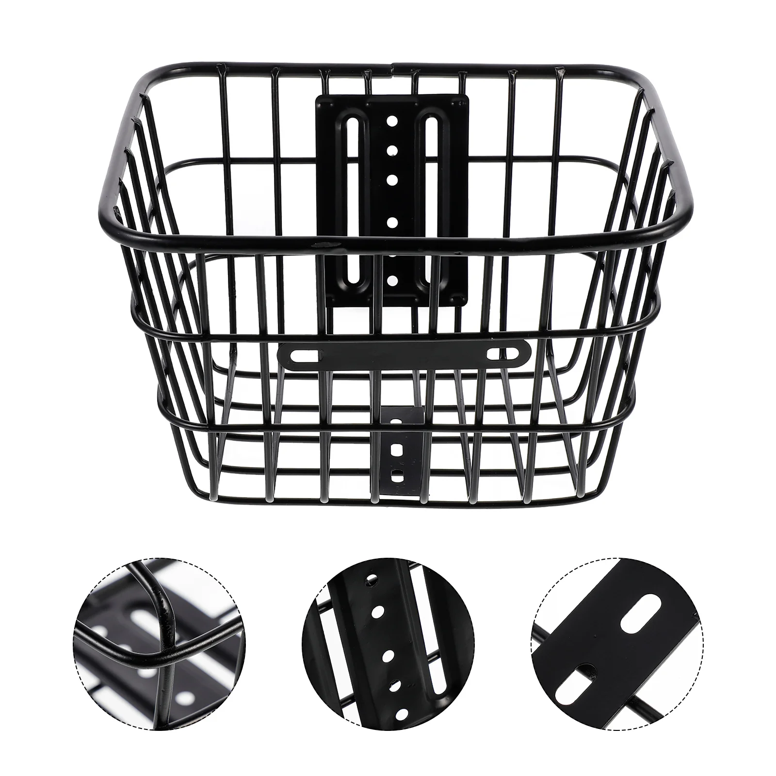 

Iron Storage Basket Folding Basket Durable Hanging Basket Front Handlebar Basket for Bike Riding Cycling