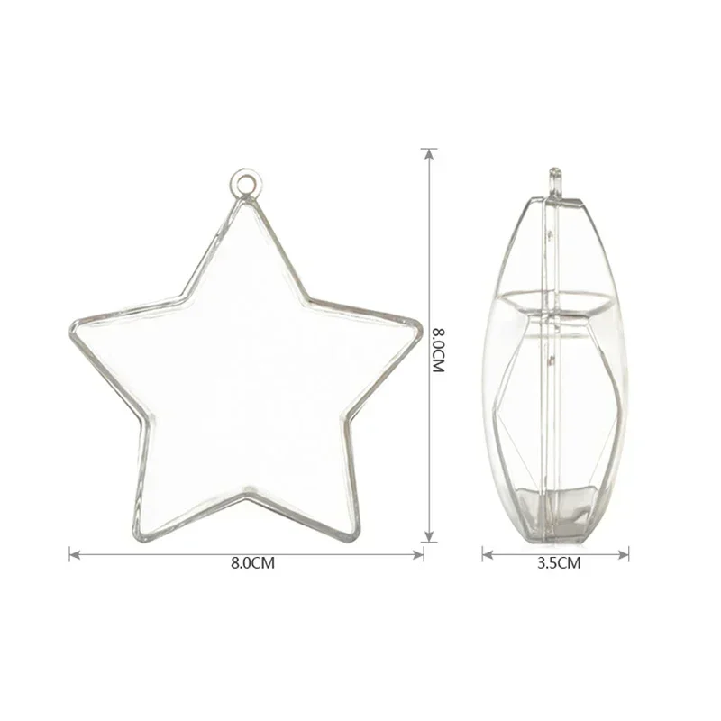 

Прозрачные пластиковые коробки для конфет в форме звезды