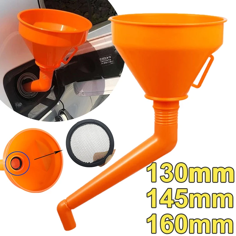 

Заправочная воронка с фильтром, автомобильная мотоциклетная воронка для заправки моторного масла, воронки с длинным ртом, авторемонт, инструменты для заправки автомобиля