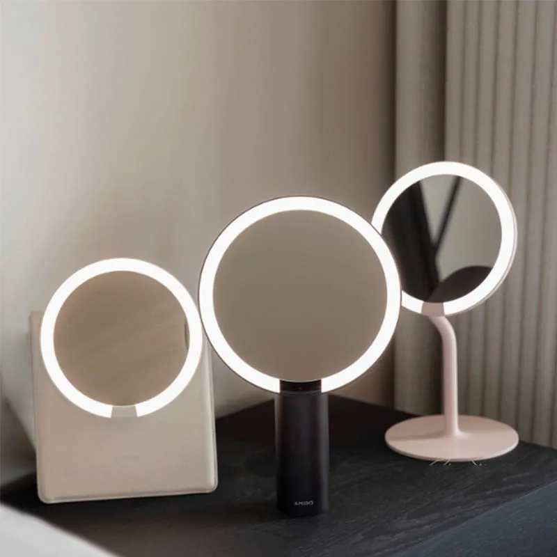 Светодиодное зеркало для макияжа настольный заполняющий светильник трехцветная