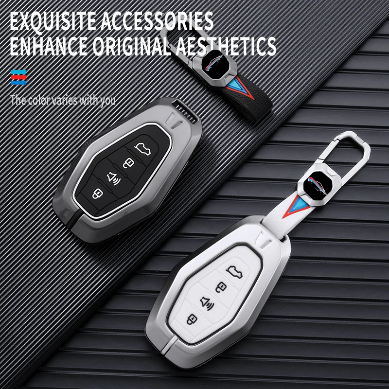 

Car Key Case Cover Key Bag For Chery X70 x95 x90 Accessories Car-Styling Auto Protect Set Keychain Holder Shell Alloy Protection