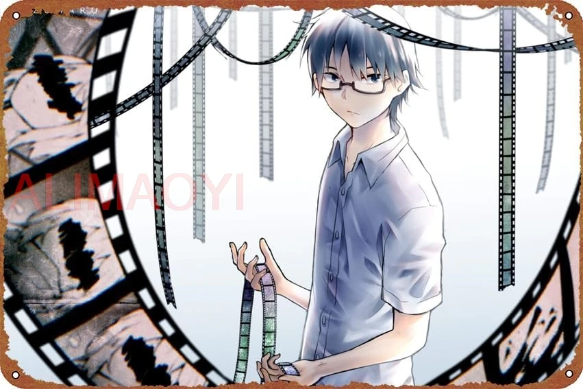 Satoru Fujinuma Стираемая металлическая жестяная вывеска Знак гаража Настенное